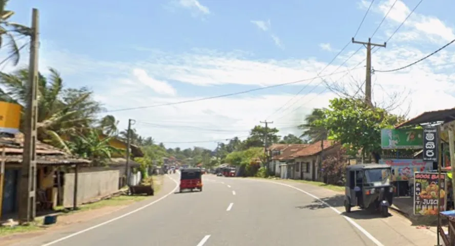 Coastal town of Hikkaduwa in southwest Sri Lanka