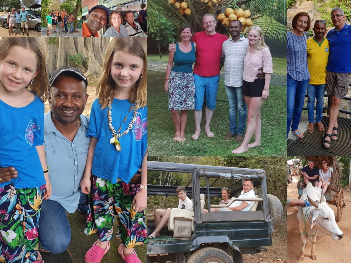 Romesh with travelers during their Sri Lanka roundtrips